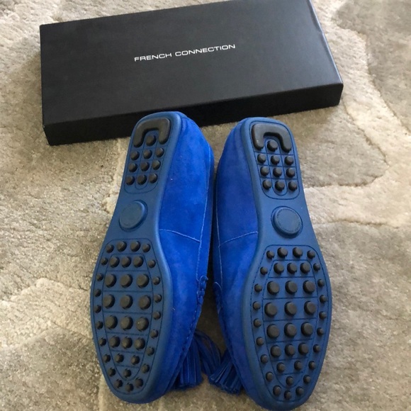 Empire Blue Suede Shoes! French Connection Loafers - Picture 3 of 4